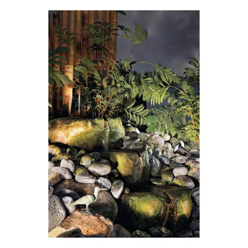 SLV Nautilus Spike Garden Spotlight 227410 GU10 IP65 su žemės smaigaliu ir 1,5 m laidu, juoda