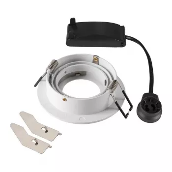 SLV NEW TRIA 75 Įleidžiamasis Prožektorius Apvalus GU10 Max 10W Baltas 75mm