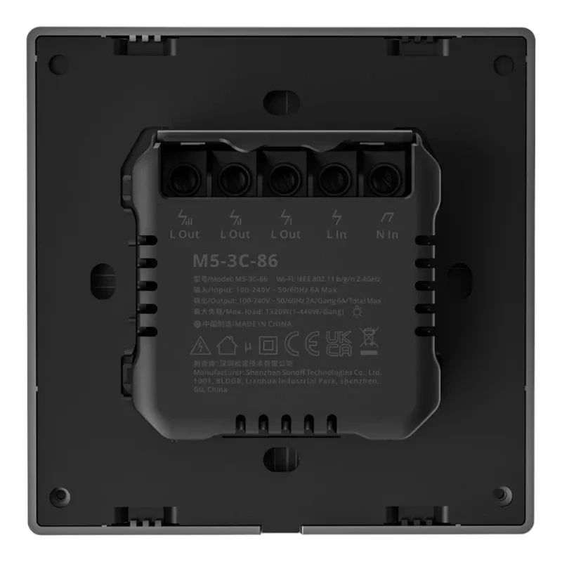 Smart Scene Wall Switch WiFi Sonoff M5 3C (3 kanalų)