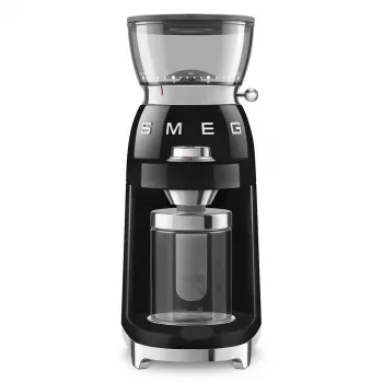 Smeg CGF03BLEU 50's Style Conical Burr Coffee Grinder - juodas, 150W, 350g talpa
