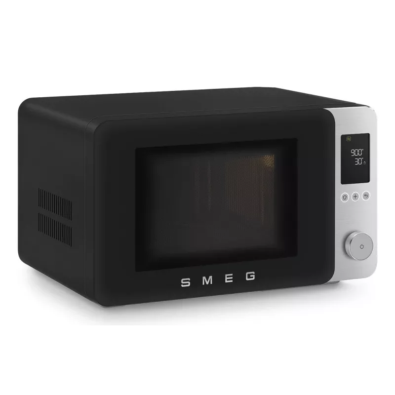 Smeg MOC02BLMEU Kombinuota mikrobangų krosnelė, 9 funkcijų, 2100W, matinė juoda