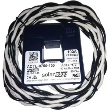 SOLAREDGE SECT-SPL-100A-A skaidytojo šerdies srovės transformatorius 100A, 333mV išėjimas, 3m kabelis, 16mm anga