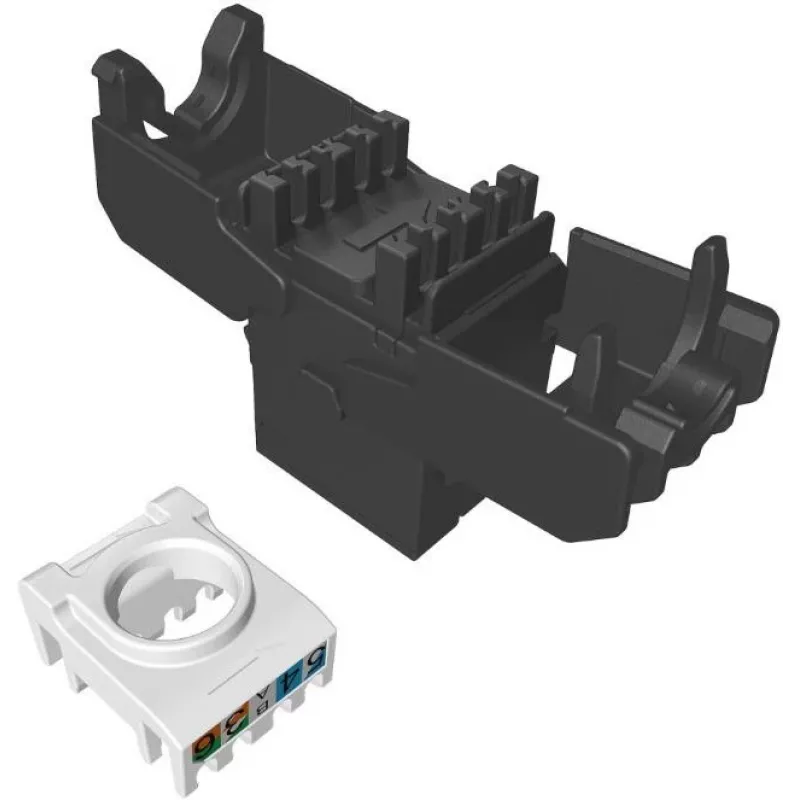 SOLARIX Cat.6 UTP RJ45 modulis be įrankių, juodas (RAL 9005)
