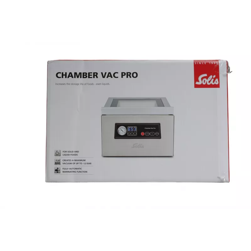 Solis Chamber Vac Pro nerūdijančio plieno vakuuminis pakuotuvas 950 mbar 250 W