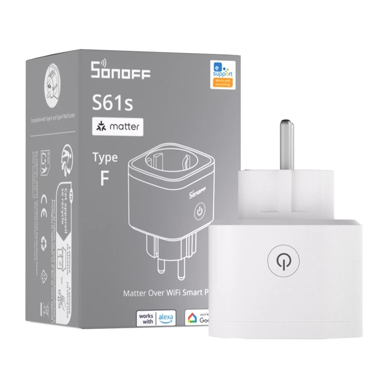 SONOFF S61s Matter išorinis kištukas per Wi-Fi