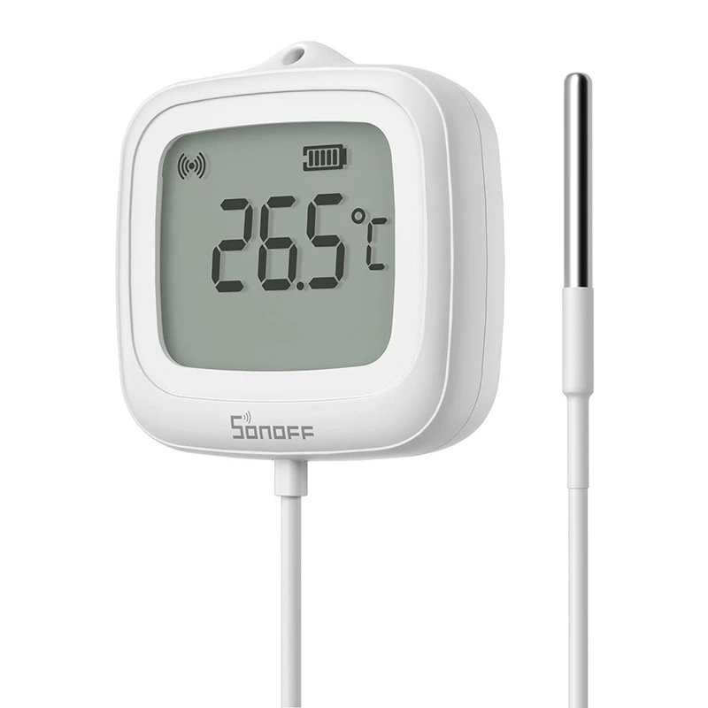 Sonoff SNZB-02LD Zigbee 3.0 LCD temperatūros jutiklis su išoriniu zondas