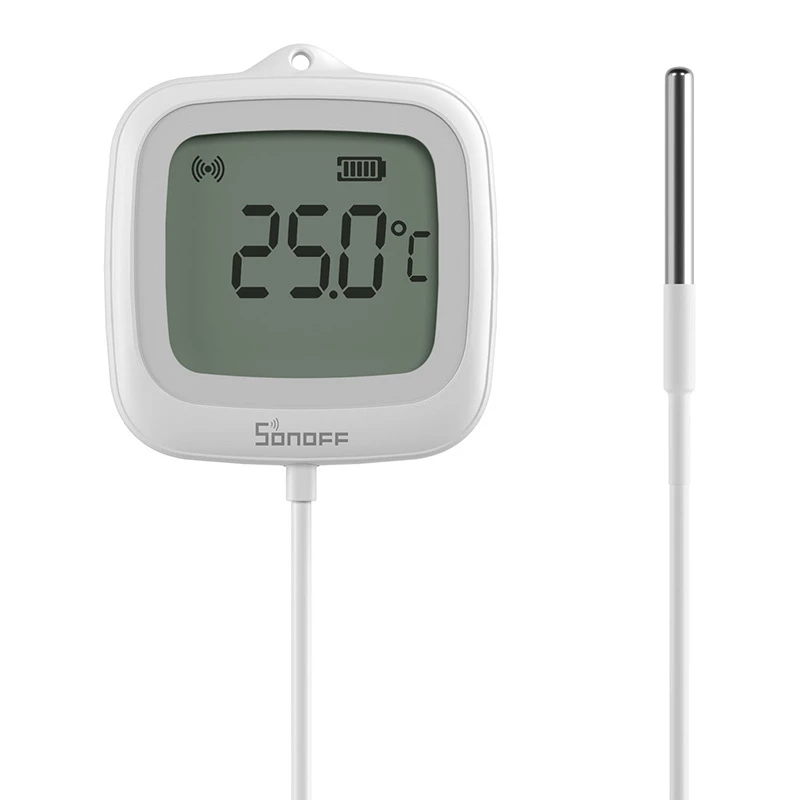 Sonoff SNZB-02LD Zigbee 3.0 LCD temperatūros jutiklis su išoriniu zondas