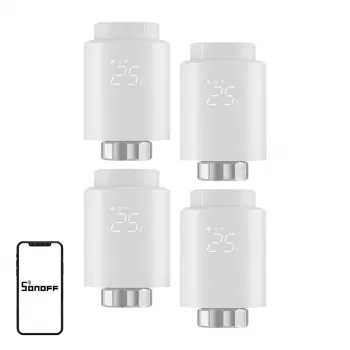 SONOFF ZigBee TRVZB Termostatinė galvutė, 4 vnt. rinkinys