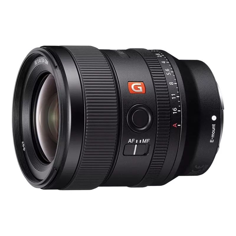 Sony FE 24mm f/1.4 G Master pilno kadro pirminis objektyvas