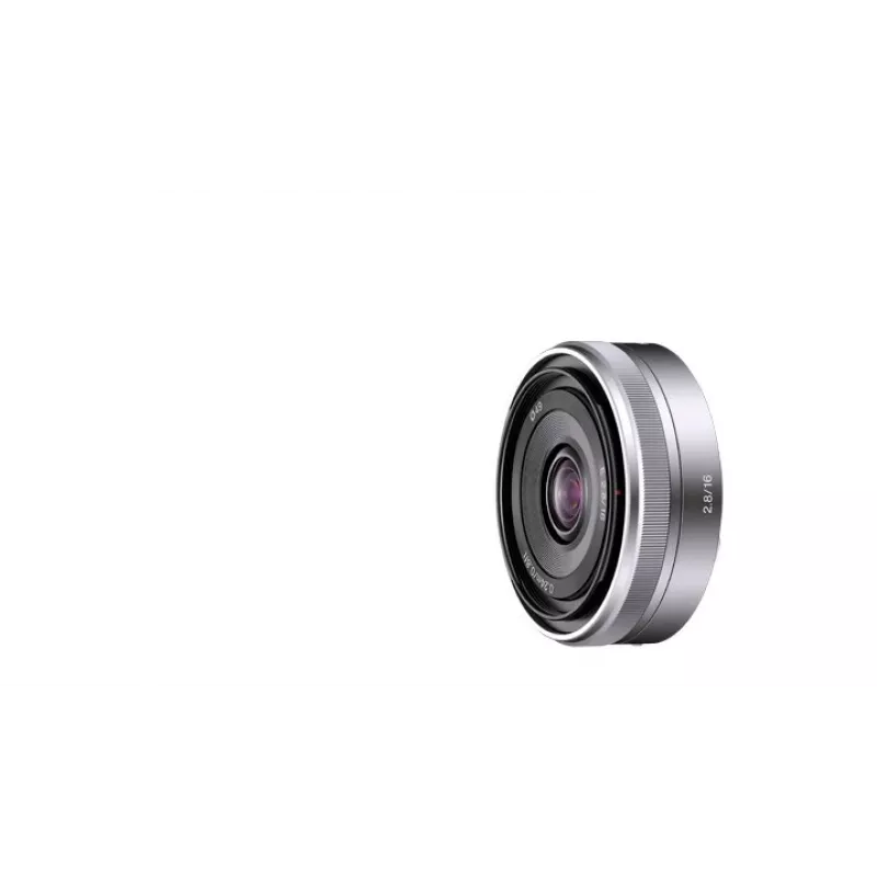Sony SEL16F28S.SYX E-Mount 16mm f/2.8 plačiakampis pirminis objektyvas (APS-C, juodas)