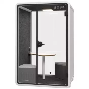 SOUNDBOX INC Soundbox Office Pod SR-M (E5) 2-Person White – Akustinė susitikimų kabina su ventiliacija, LED apšvietimu ir maitinimu