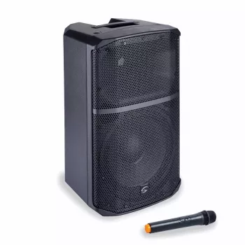 Soundsation Provibe 10AIR aktyvus 10 colių dvipusis PA garsiakalbis su Bluetooth ir USB MP3 grotuvu, 300W RMS, juodas