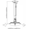 Spacetronik SPA-P01B Universalus projektoriaus laikiklis 2-in-1 luboms/sienai, 15 kg, plienas, juodas