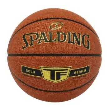 Spalding TF Gold krepšinio kamuolys patalpoms ir laukui - oficialus 7 dydis, kompozitinė oda, patobulintas sukibimas, gilūs grioveliai, oranžinė