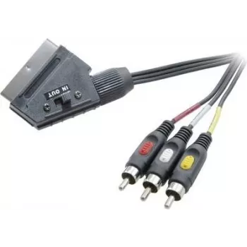 SpeaKa Professional SCART į 3x RCA Composite AV kabelis 2m juodas SP-7869848