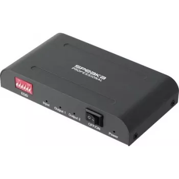 SpeaKa Professional SP-HSAE-100 2 portų HDMI skirstytuvas su papildomu USB-C įėjimu, 8K 30Hz, HDCP 2.3, HDR, Dolby Vision, juodas SP-14570404