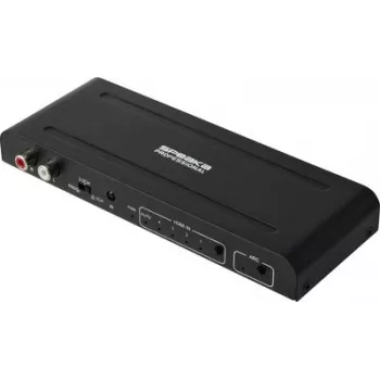 SpeaKa Professional SP-HSU-300 4 prievadų HDMI perjungiklis su ARC, 4K UHD, HDMI 2.0, HDCP 2.2, HDR, CEC, metalinis korpusas SP-14521632