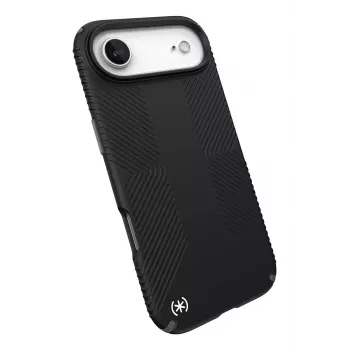 Speck Presidio2 Grip Case, skirta iPhone 17 Air – juoda / skalūnų pilka / balta