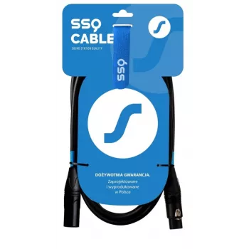 SSQ Cable XX1 - XLR-XLR Mikrofono Laidas, 1 metras, Juodas