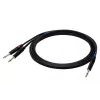 SSQ JSJM2 SS-1453 Laidas Jack Stereo - 2x Jack Mono 2 m Juodas