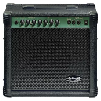 Stagg S20GA 20 vatų 2 kanalų gitaros kombas su 8 colių garsiakalbiu ir reverb efektu