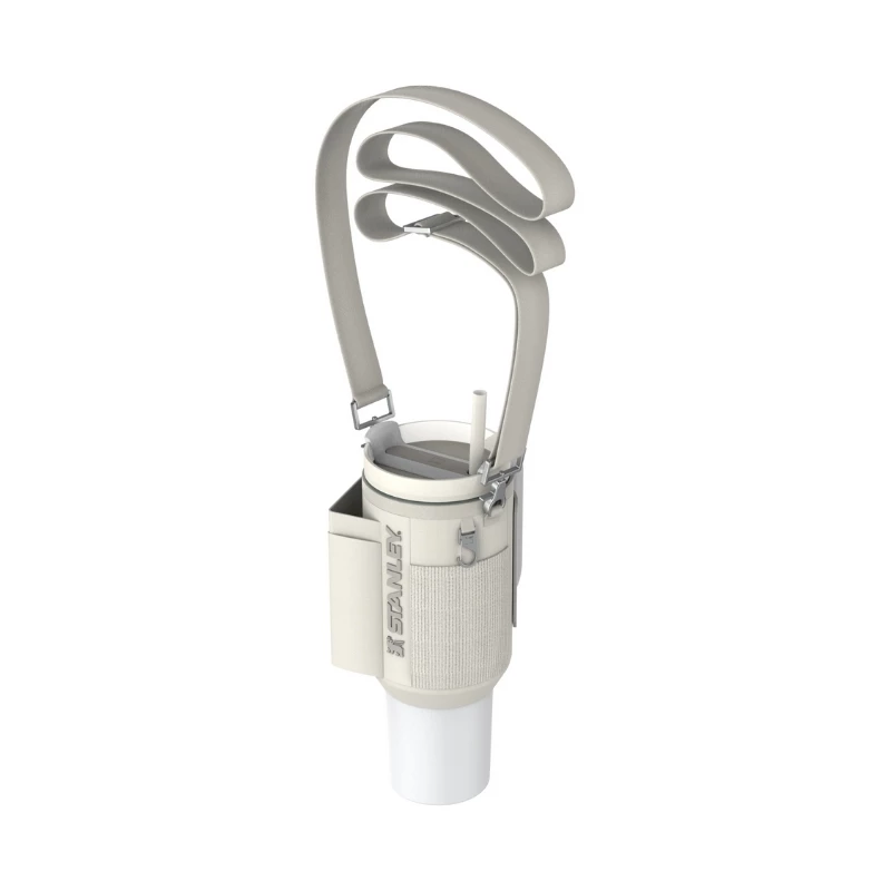 STANLEY All-Day Quencher Carry-All 1,18L termoso puodelio su šiaudeliu nešiojimo dėklas, kreminės spalvos