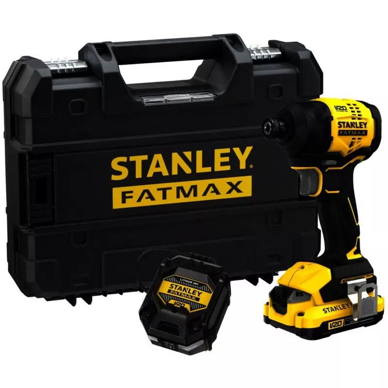 STANLEY belaidis smūginis veržliaraktis SFMCF811D1T-QW, 18V, 2.0Ah Li-Ion, juodas/geltonas, Pro-Stack dėklas
