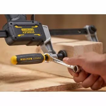 STANLEY FATMAX FMHT83008-0 Sunkiojo naudojimo F formos spaustuvas 460 mm su greito atlaisvinimo funkcija, juoda/pilka/geltona