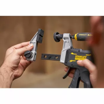 STANLEY FATMAX FMHT83008-0 Sunkiojo naudojimo F formos spaustuvas 460 mm su greito atlaisvinimo funkcija, juoda/pilka/geltona