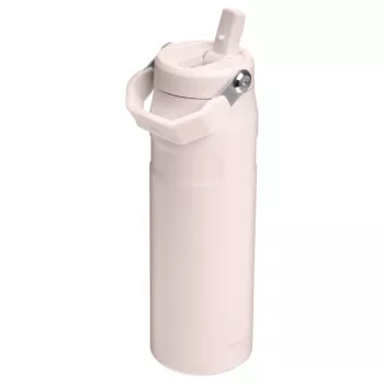 STANLEY IceFlow Bottle Flip Straw 2.0 0,71 L šviesiai rožinė (Guava) – 24oz daugkartinio naudojimo nerūdijančio plieno vandens butelis su atlenkiamu šiaudeliu, dvigubos sienelės vakuuminė izoliacija, nepralaidus, be BPA, tinka plauti indaplovėje