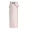 STANLEY IceFlow Bottle Flip Straw 2.0 0,71 L šviesiai rožinė (Guava) – 24oz daugkartinio naudojimo nerūdijančio plieno vandens butelis su atlenkiamu šiaudeliu, dvigubos sienelės vakuuminė izoliacija, nepralaidus, be BPA, tinka plauti indaplovėje
