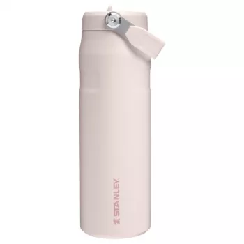 STANLEY IceFlow Bottle Flip Straw 2.0 0,71 L šviesiai rožinė (Guava) – 24oz daugkartinio naudojimo nerūdijančio plieno vandens butelis su atlenkiamu šiaudeliu, dvigubos sienelės vakuuminė izoliacija, nepralaidus, be BPA, tinka plauti indaplovėje