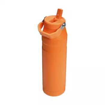 STANLEY IceFlow Bottle Flip Straw 2.0 1,06 l oranžinė - sandarus flip straw dangtelis, dvigubos sienelės vakuuminė izoliacija, nerūdijančio plieno termosas