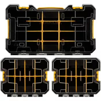 STANLEY PRO-STACK Organiser Set 3-Piece Black/Transparent