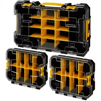 STANLEY PRO-STACK Organiser Set 3-Piece Black/Transparent