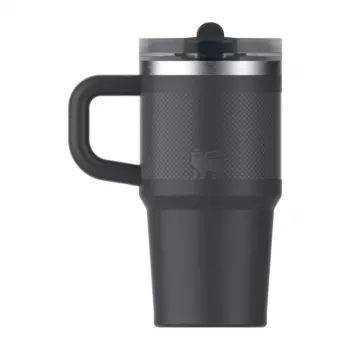 STANLEY Quencher ProTour Flip Straw Tumbler 0,59L juodas termo puodelis su šiaudeliu