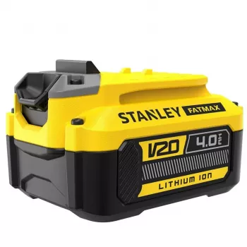 STANLEY V20 18V belaidis dviejų įrankių rinkinys – SFMCD716 šepetėlis kombinuotas gręžtuvas + SFMCG400 šepetėlis kampinis šlifuoklis, 2.0Ah ir 4.0Ah baterijos, įkroviklis, minkštas krepšys