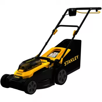 STANLEY V20 belaidė vejapjovė 36V (2x18V) juoda/geltona, 2x 4,0Ah ličio jonų baterijos