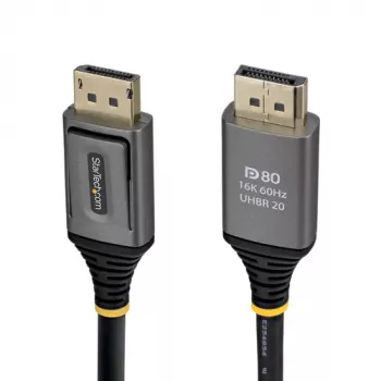 StarTech.com 0,5m DisplayPort 2.1 DP80 laidas - DisplayPort Kištukas į DisplayPort Kištuką - Juodas