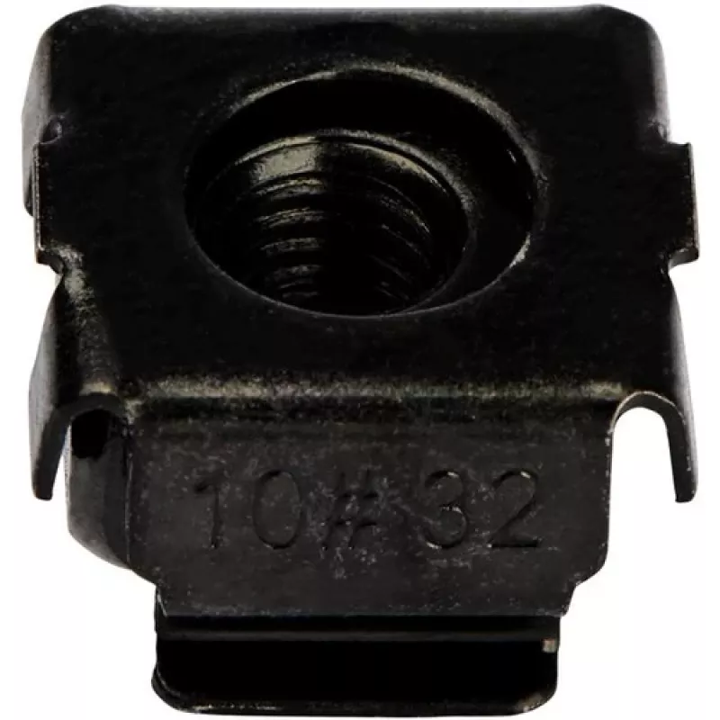 StarTech.com 10-32 Cage Nuts for Server Racks – 50 vnt., juodi, TAA atitinka | ITwork.lt