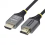 StarTech.com 1m Premium High Speed HDMI laidas su Ethernet - 4K 60Hz, HDMI kištukas į kištuką, juodas ir sidabrinis