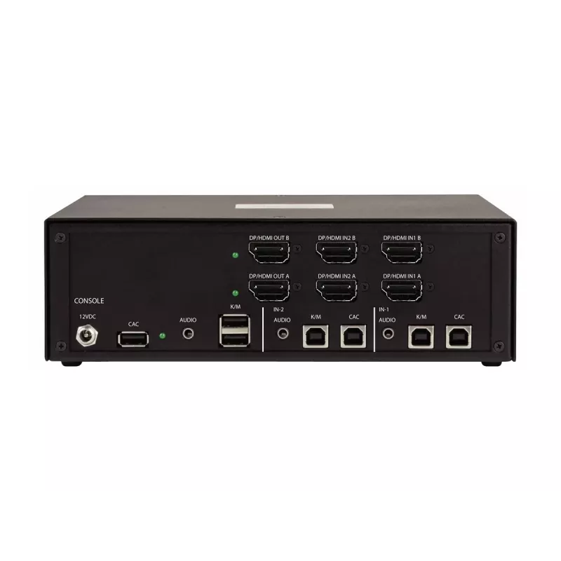 StarTech.com CK4-HP202C 2 prievadų dviejų monitorių saugus KVM perjungiklis, HDMI/DisplayPort, 4K 60Hz, NIAP 4.0