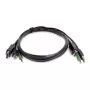 StarTech.com SKDP2DPMMKVM03-TAA 91 cm KVM kabelis su DisplayPort, USB, 3,5 mm garsu, TAA