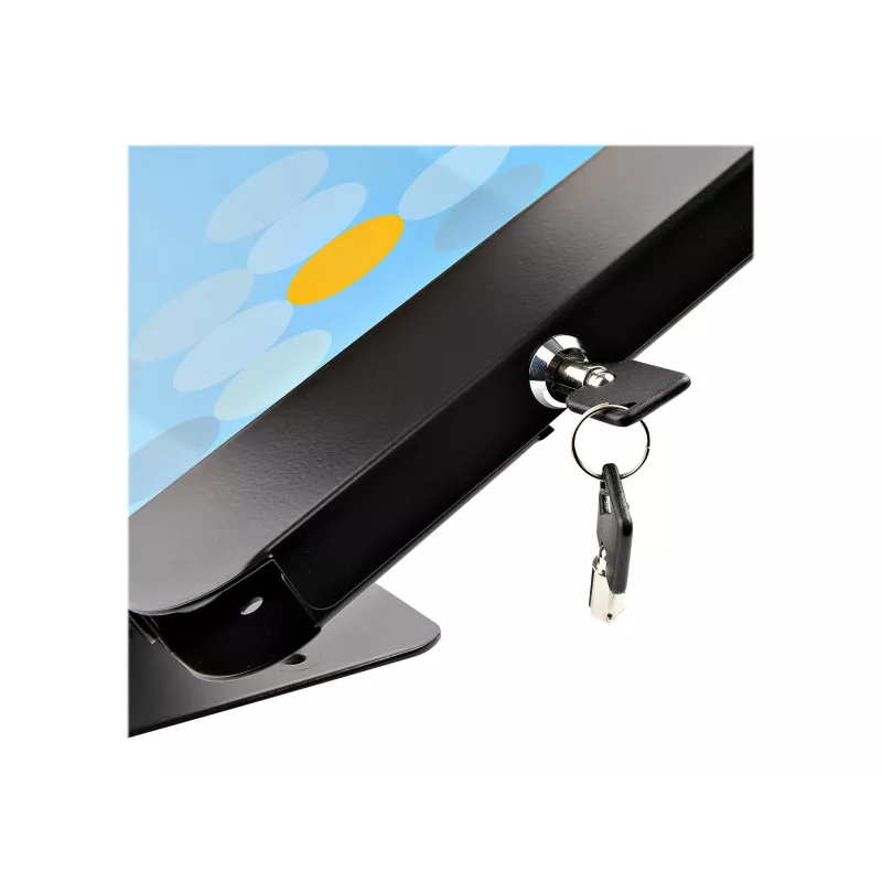 StarTech.com Secure Tablet Stand – Apsauginis Universalus Planšetės Laikiklis Tabletėms iki 10,5 colio, Su Užrakinama K-Slot, VESA Laikikliu, Sieniniu Laikikliu – Apsauginis POS Planšetės Stovas (SECTBLTPOS2)