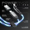 STATIK PowerPivot Pro Glowing LED Cable USB-C į USB-C 1m Juoda