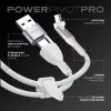 STATIK PowerPivot Pro Nylon Braided Cable, USB-C to USB-C, 3m, White