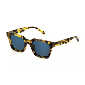 STING SST476-490781 Unisex stačiakampiai akiniai nuo saulės – pilki lęšiai, acetatinis rėmelis