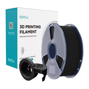 SUNLU PETG High-Speed Matte Filament (juoda, 1,75 mm, 1 kg)