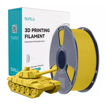 SUNLU PLA+ High-Speed 3D spausdinimo filamentas, geltonas, 1.75mm, 1kg