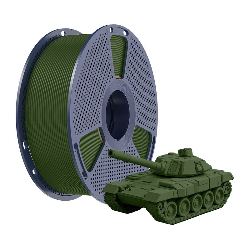 SUNLU PLA+ High-Speed Olive Filament 1.75mm 1kg FDM spausdintuvams